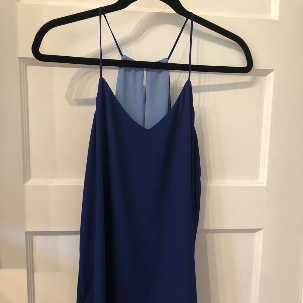 Reversible blue tank top